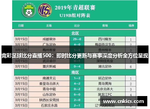 竞彩足球比分直播500：即时比分更新与赛事深度分析全方位呈现